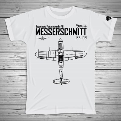 Striker tričko Messerschmitt Bf 109 art bílá – Hledejceny.cz