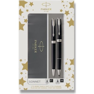 Parker Sonnet Black CT sada roller a kuličkové pero 1501/8893259 – Zboží Mobilmania