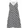 Dámské šaty Calvin Klein šaty V-neck camisole dress černobílá