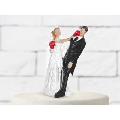 Paris Dekorace Svatební figurky boxující nevěsta – Zboží Mobilmania