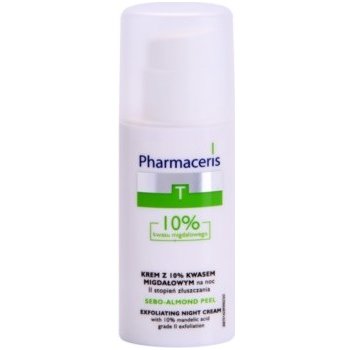 Pharmaceris T-Zone Oily Skin Sebo-Almond Peel noční regulační a čísticí pleťový krém pro obnovu povrchu pleti (With 10% Mandelic Acid Grade II Exfoliation) 50 ml