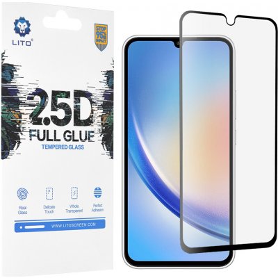 Lito 2.5D celoplošné sklo Samsung Galaxy A34 5G Černé 145428 – Zboží Živě