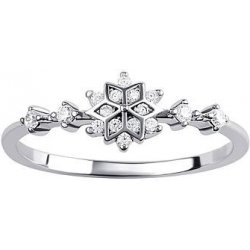 SILVEGO Stříbrný prsten vločka Elsa s Brilliance Zirconia DCC08017RW