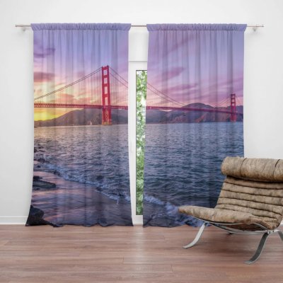 Závěsy Golden Gate 5: 2 ks - 140x250 cm - Sablio – Hledejceny.cz