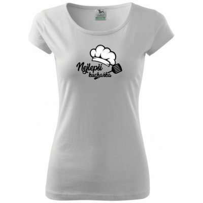 Nejlepší kuchařka čepice pure dámské triko bílá – Zboží Mobilmania