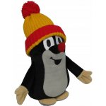 Krtek s kulichem červeno žlutým 15 cm – Zboží Mobilmania