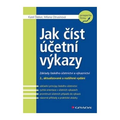 Jak číst účetní výkazy - Ing. Milana Otrusinová Ph.D., Karel Šteker – Zbozi.Blesk.cz