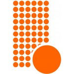Grafiko | Samolepící kolečka - ORANŽOVÁ - aršík 60ks ø 10 mm – Hledejceny.cz