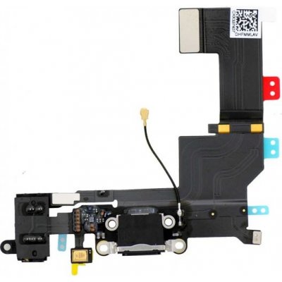 AppleKing napájecí a datový konektor s jack konektorem a flex kabelem pro Apple iPhone 5S - černá – Hledejceny.cz