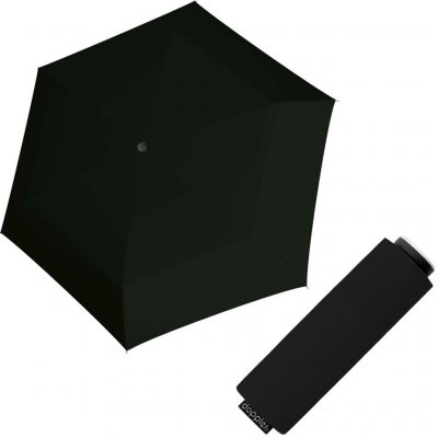 Doppler Fiber Mini Compact uni dámský skládací deštník černý – Zboží Mobilmania