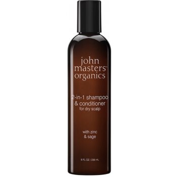 John Masters Organics Zinc & Sage šampon a kondicionér 2v1 pro podrážděnou pokožku hlavy 236 ml