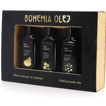 Bohemia olej Dárkové balení olejů dýně mák hořčice 3 x 0,1 l