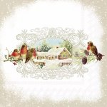 Ubrousek 33x33cm Romantická zima – HobbyKompas.cz
