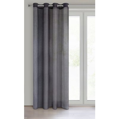 Dekorační dlouhá záclona s kroužky EMMA grafitová 140x250 cm (cena za 1 kus) MyBestHome – Zboží Mobilmania