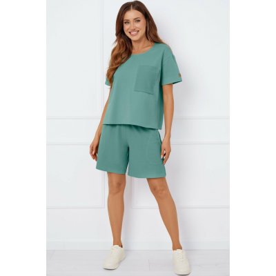 Italian Fashion dámská souprava s kraťasy Bono zelená – Zboží Dáma Italian Fashion dámská souprava s kraťasy Bono zelená – Zboží Dáma
