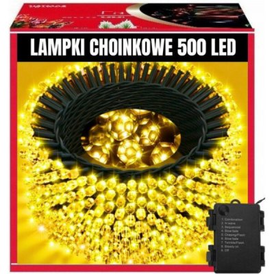 ECARLA Vánoční venkovní/vnitřní osvětlení 500 LED teplá bílá 8 režimů 38m – Hledejceny.cz