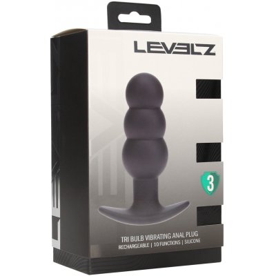 Shots Levelz Tri Bulb Vibrating Anal Plug, silikonový anální kolík 12 x 4,4 cm – Hledejceny.cz