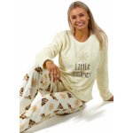 Smetanové béžové i hnědé extra teplé dámské s jeleny i sněhové vločky a Vánoce Malý snílek 1Z1502 bílá – Zbozi.Blesk.cz