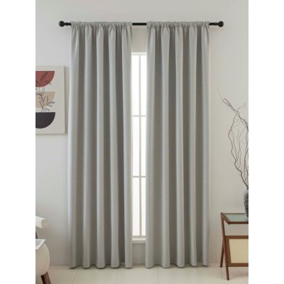 MKLuzkoviny.cz Blackout závěsy Ricardo krémové - 140 x 160 cm (2ks) - řasící stuha – Zboží Dáma
