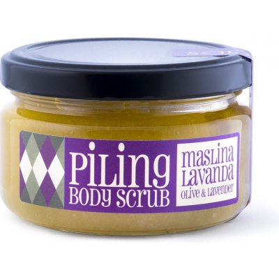 Sapunoteka Body Scrubs Lavender Levandulový tělový peeling s olivovým olejem 270 g