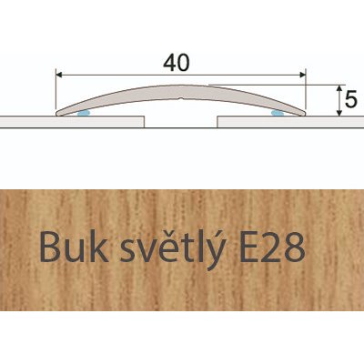 Profil Team Přechodový profil buk světlý E28 0,93 m 40mm – Zbozi.Blesk.cz