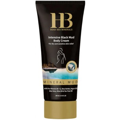 HB Dead Sea Minerals H&B Dead Sea Minerals Intenzivní tělový krém s černým bahnem z Mrtvého moře 200 ml – Zboží Mobilmania
