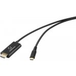 Renkforce USB-C® / HDMI kabel USB-C ® zástrčka, Zástrčka HDMI-A, USB-C ® zásuvka 1.00 m černá RF-7116128 s nabíjecí zásu – Hledejceny.cz