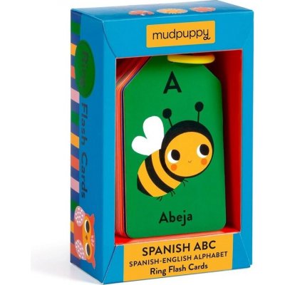 Mudpuppy ABC španělsko anglické karty na kroužku 27 ks