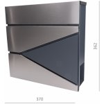 Poštovní schránka, A4, AISI410/pozink, RAL7016 – Sleviste.cz