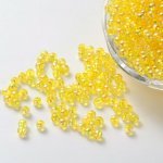 Akrylové korálky - Eco Friendly - AB efekt - žluté - ∅ 6 mm - 10 ks – Sleviste.cz