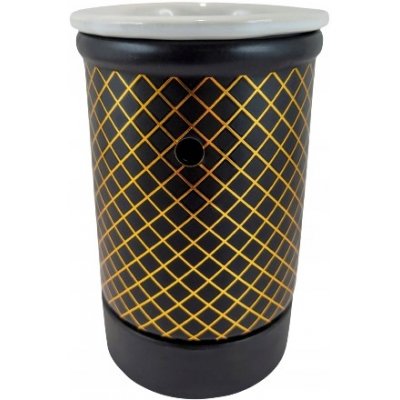 Dakls aroma lampa keramická 14 cm bílá zlatá – Zboží Mobilmania