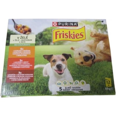 Purina Friskies Adult hovězí kuře jehně v želé 12 x 85 g – Zboží Mobilmania