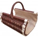 HRADIL Proutěný koš na dřevo zaoblený 50 x 34 cm tmavý – Sleviste.cz