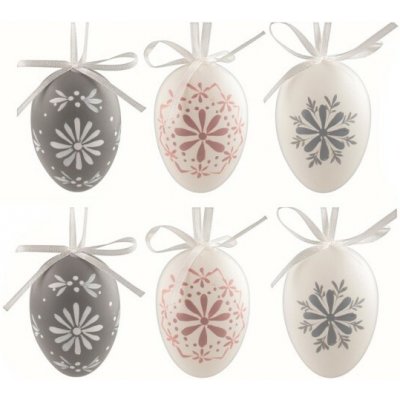 Anděl Plastová vajíčka na zavěšení květy 6 cm 6 ks v sáčku 9304 – Hledejceny.cz