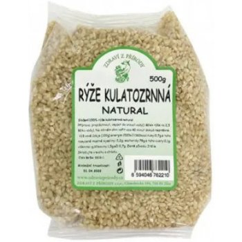 Zdraví z přírody Rýže Kulatozrnná natural 0,5 kg