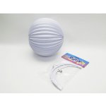 Lampion kulatý bílý 25cm 301764 – Zboží Dáma