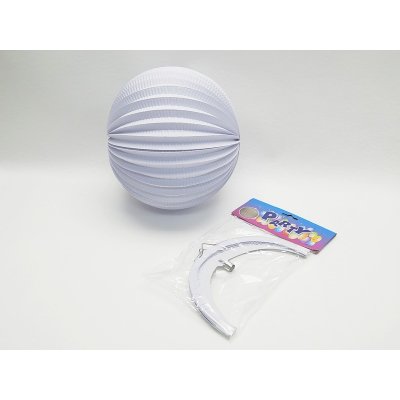 Lampion kulatý bílý 25cm 301764 – Zboží Dáma