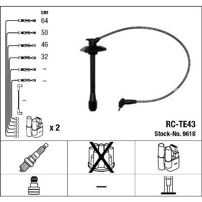 Sada kabelů pro zapalování NGK 9618 – Zboží Mobilmania