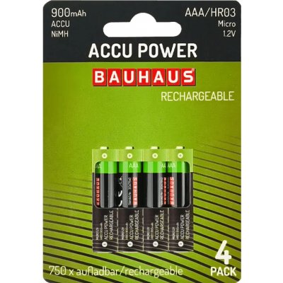 BAUHAUS AAA 900 mAh 233-858944 4ks – Zboží Živě