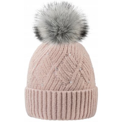 Fashionweek čepice s perlami Wool Pearl světle růžová – Hledejceny.cz