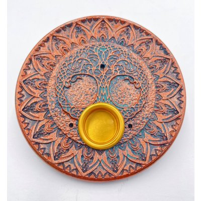 Mani Bhadra Stojánek na vonné tyčinky a kužely Tree of Life bronze 10 cm – Hledejceny.cz