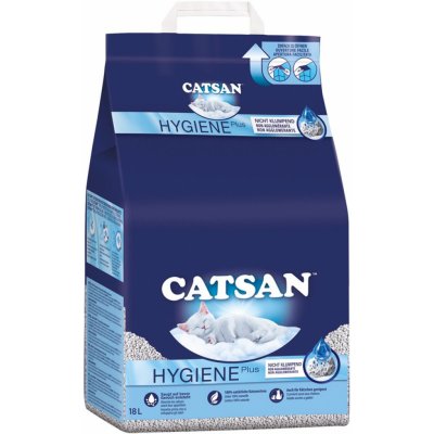 Catsan Hygiene Plus nehrudkující kočkolit 18 l – Zboží Mobilmania