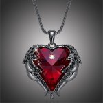 Éternelle Náhrdelník Swarovski elements andělská křídla NH2128-SN8080A(11) Červená – Zboží Dáma