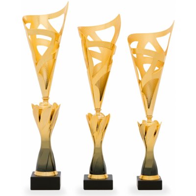 Pohár DESIGN výška 52 cm zlatý/černý – Zboží Dáma