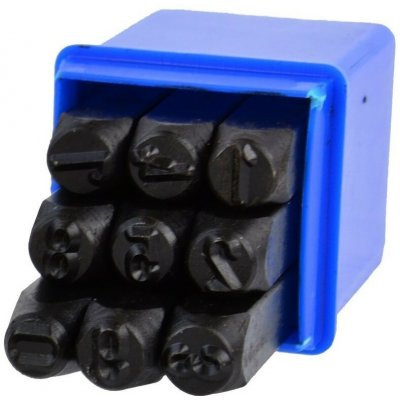 Razicí matrice čísel - raznice, 4 mm, sada 9 kusů GEKO G01806 – Hledejceny.cz