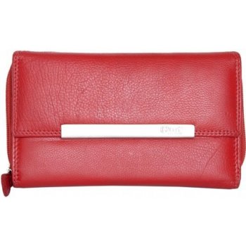Červená velká kvalitní kožená peněženka HMT