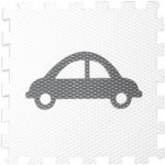 Vylen Pěnové puzzle Minideckfloor s autem Bílý s šedým autem 340 x 340 mm – Zboží Dáma