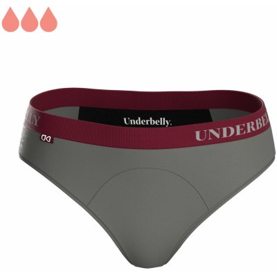 Underbelly menstruační kalhotky UNIVERS šedá bordó z polyamidu Pro střední až silnější menstruaci