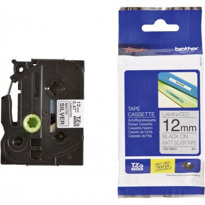 páska do štítkovače Brother TZe TZ TZe-M931 PET stříbrná (matná) černá 12 mm 8 m – Hledejceny.cz