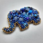 Šperky Katyba brože Šitý slon s jabloneckým sklem 0009 – Zboží Mobilmania